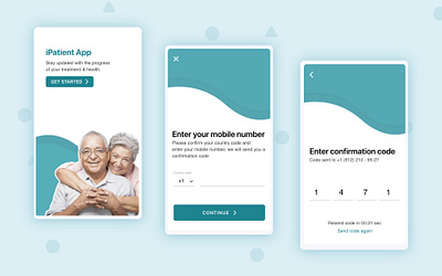 Patient Onboarding - Login Experience life science login screen patient app
