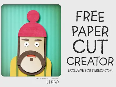 Free Paper Cut Portrait Creator cute for kids free free graphics free template freebie funny paper art paper cut photoshop photoshop template portrait portrait creator