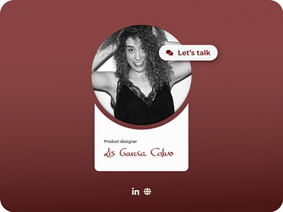 Contact card II app ui ux web