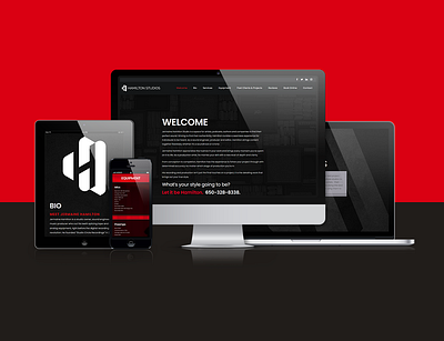 Custom Website Design: Hamilton Studios branding design graphic design logo voiceover artist website website design