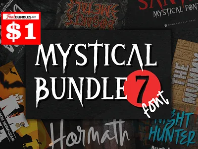 Mystical Bundle $1 $1 blackfriday branding design font font awesome font free fontfordesign fontforge handmade newfont typography ultimate $1
