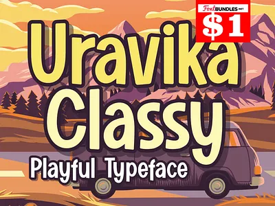 Uravika Classy $1 animation app blackfriday bold branding design font handmade logo newfont typography ultimate$1 web