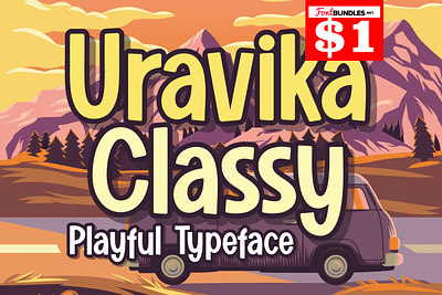 Uravika Classy $1 animation app blackfriday bold branding design font handmade logo newfont typography ultimate$1 web