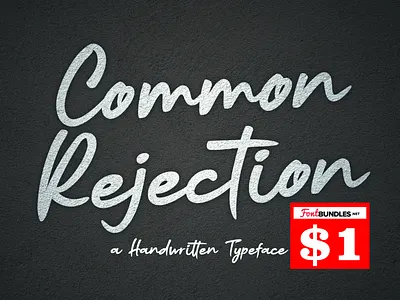 Common Rijection $1 $1 animation app blackfiday bold brand branding brush covid19 design font font duo handmade logo newfont typography web