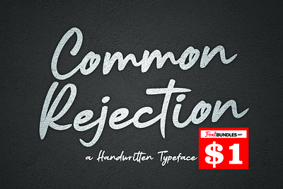 Common Rijection $1 $1 animation app blackfiday bold brand branding brush covid19 design font font duo handmade logo newfont typography web