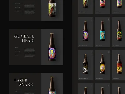 Three Floyds Concept Site beer brewing product page ui design web design