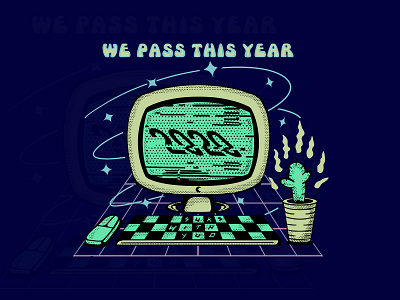 We pass this year abstract artwork clothing brand computer illustration illustrator tech tshirt tshirt art