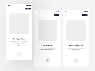 Wireframe Football Line Builder App app design football line builder mobile app ui ux wireframe wireframes