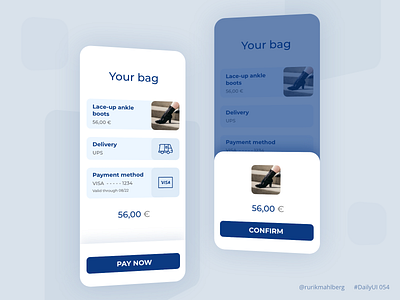 Confirmation 3d transform adobe xd app confirmation daily ui design mobile modern payment shopping ui ux