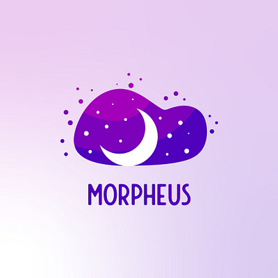 Morpheus - Sleeping App Logo app logo brand branding branding design cloud cloud app clouds logo logo design logo design branding logo mark logodesign logotype moon night playful purple purple logo sleep