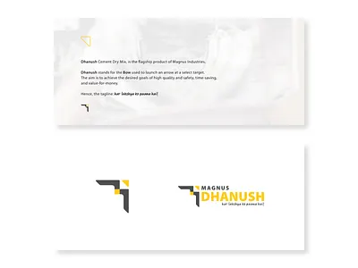 Dhanush from Magnus: Logo Lockups brand identity branding cement construction dhanush graphic design illustrator logo logo design logo lockup logos logotype magnus