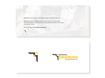 Dhanush from Magnus: Logo Lockups brand identity branding cement construction dhanush graphic design illustrator logo logo design logo lockup logos logotype magnus