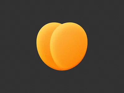 Peach! 3d brand brand identity branding figma fruit gradient grain icon illustration juice logo logo design mark noise orange peach peaches symbol texture