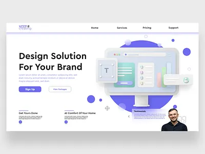Design Service Website UI adobexd cleandesign ui ui design uidesign uiux uiuxdesign websiteui webui whitespace