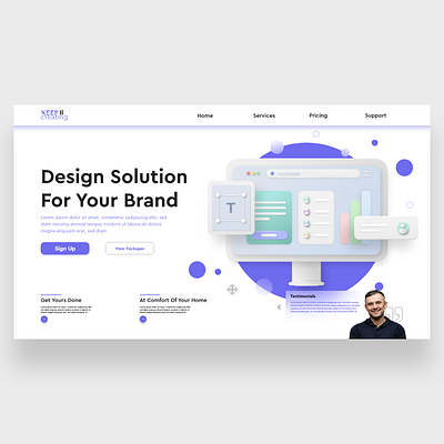 Design Service Website UI adobexd cleandesign ui ui design uidesign uiux uiuxdesign websiteui webui whitespace