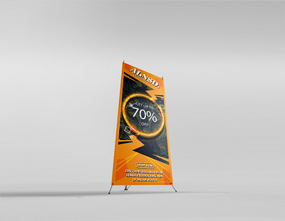 X Stand Banner ALNSD Mockup 3d 3d art art banner brand design branding mockup photoshop print stand ui xbanner