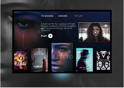 Daily UI - 025 - TV App 025 dailyui tvapp