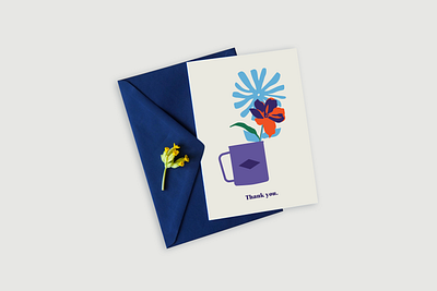 Thank you card branding greeting card illustraion promotional