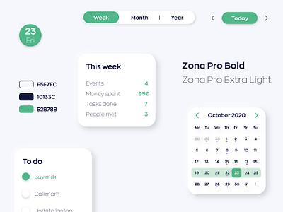 Calendar elements app calendar colors design minimal ui uidesign ux uxdesign uxui