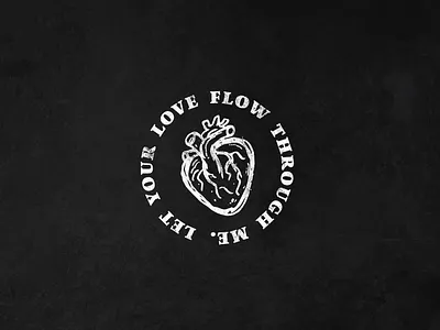 Let Love Flow christian church merch design heart illustration illustrator jesus love vector