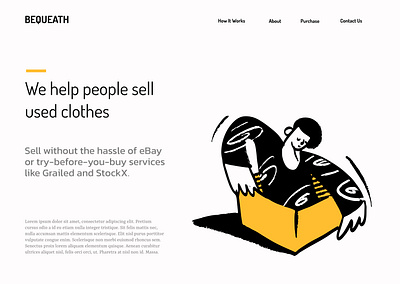 Bequeath - Hero Section hero section web design