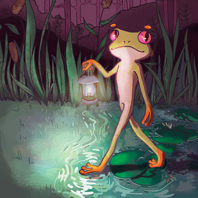 Wander Frog character design childrens illustration illustration kids illustration photoshop