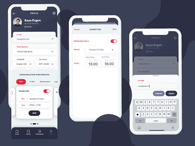 Profile app application mobile ui ui design ui ux uiux user experience user interface user interface design userinterface ux