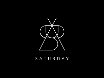 Saturday design identity illustration inkscape line concept logo mark monogram monograms saturday typography vector