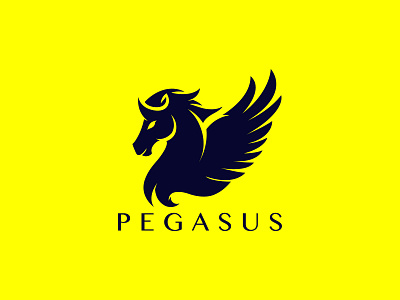 Pegasus Logo agency alcon logo america animal animals branding logo company design freedom graphic design heraldic luxury outdoor pegasus pegasus for sale reliability vector wing wing logo wings