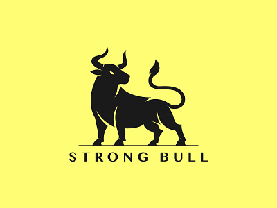 Strong Bull Logo agency alcon logo america animals branding branding logo bull animal bull for sale company design freedom graphic design heraldic logo logo for sale luxury outdoor reliability strong bull vector