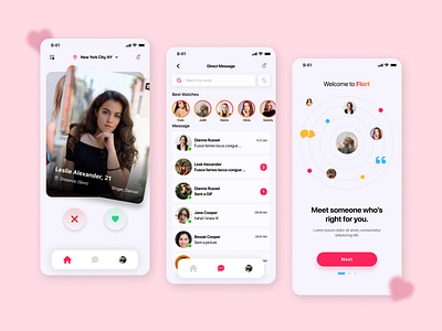 Mobile App Design - Online Dating Platform 3d branding couple date dating design graphic design landing page love mobile app mobile ui partner proposal ui ui ux uiux ux web design web ui wedding