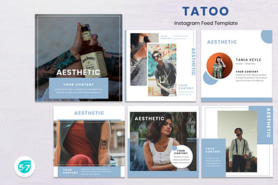 Instagram Feed Template - Aesthetic branding design fashion graphicdesign instagram instagram post instagram story instagram template