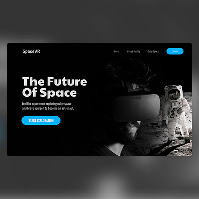 Virtual Reality Outer Space design figma indonesia landing page ui webdesign