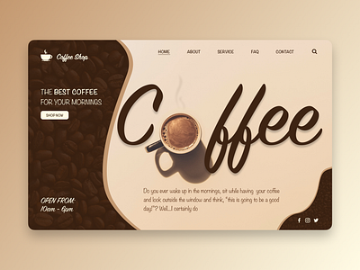 Coffee Shop Landing Page Design