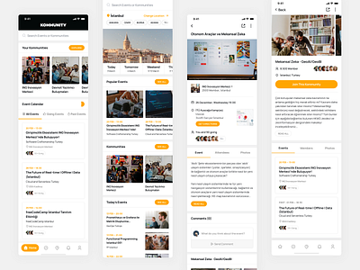 Kommunity Mobile App android app design ios meeting meeting app meetings mobile ui ux