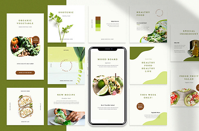 Oyotenic - Instagram Post & Stories agency branding banner ads blogger campaign healthy influencer instagram post instagram stories instagram template restaurant branding