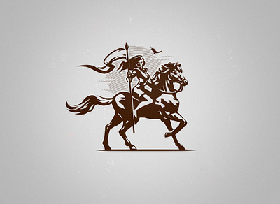 Rider’s logo flag horse logo rider woman