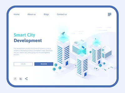 Landing Page: Smart City Development landing page landing page design landing page ui smart city web design website design