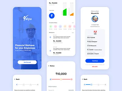 Valyu- Employee Financial Benefit App b2b b2c finanace fintech kyc loans onboarding ui ux valyu