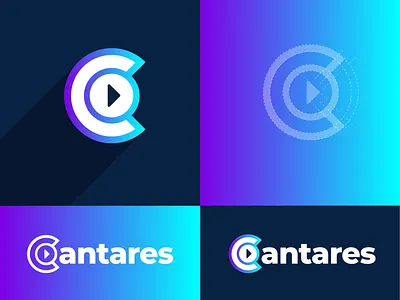 Cantares app app design branding design logo logodesign logotipo music play reticle sketch song typography ui