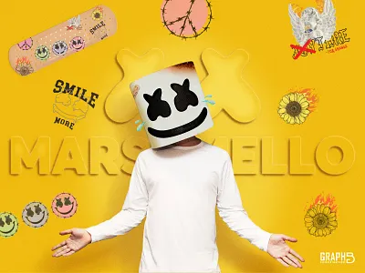 Adobe X Marshmello Contest adobe contest embossed illustrator marshmello neumorphism photoshop skeuomorphism
