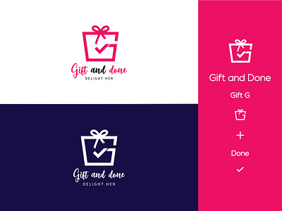 Gift and Done Logo design done logo g logo gift logo gift logo design graphic design logo logo room logoconcept