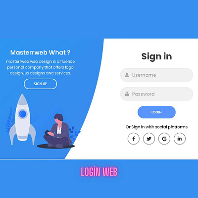 Masterrweb Login page graphicdesign login form login page logo design master php turkey webdesign website