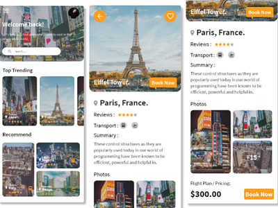 Travel Explore Destination Mobile App app destination explore mobile travel ui