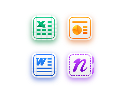 Microsoft Office, icons for macOS big sur branding design icon logo macos microsoft office redesign ui vector