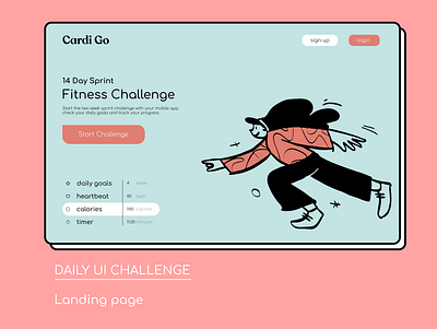 Landing page dailyui design uidesign uiux uxdesign
