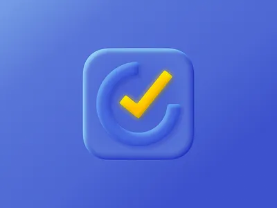 TickTick 3D-ish Icon application branding design icon illustration logo macos big sur product design ticktick ui web