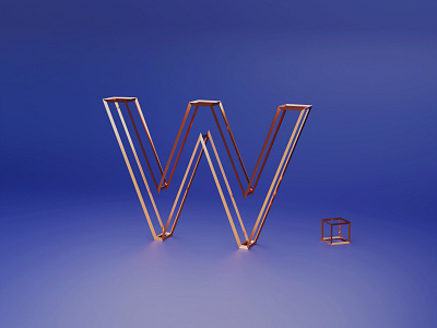 W for Wireframe - 36 days of type 36daysoftype 3d 3d art 3dillustration branding font font design fonts logo typogaphy