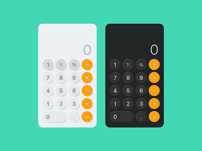 Neumorphism IOS Calculator concept calculator ios neumorphism ui