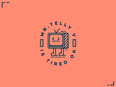 Mr Telly V is Tired Ok - Cartoonist Logo cartoon cartooning design designer illustration logo logodesign logos minimalism minimalist minimalistic typedesign